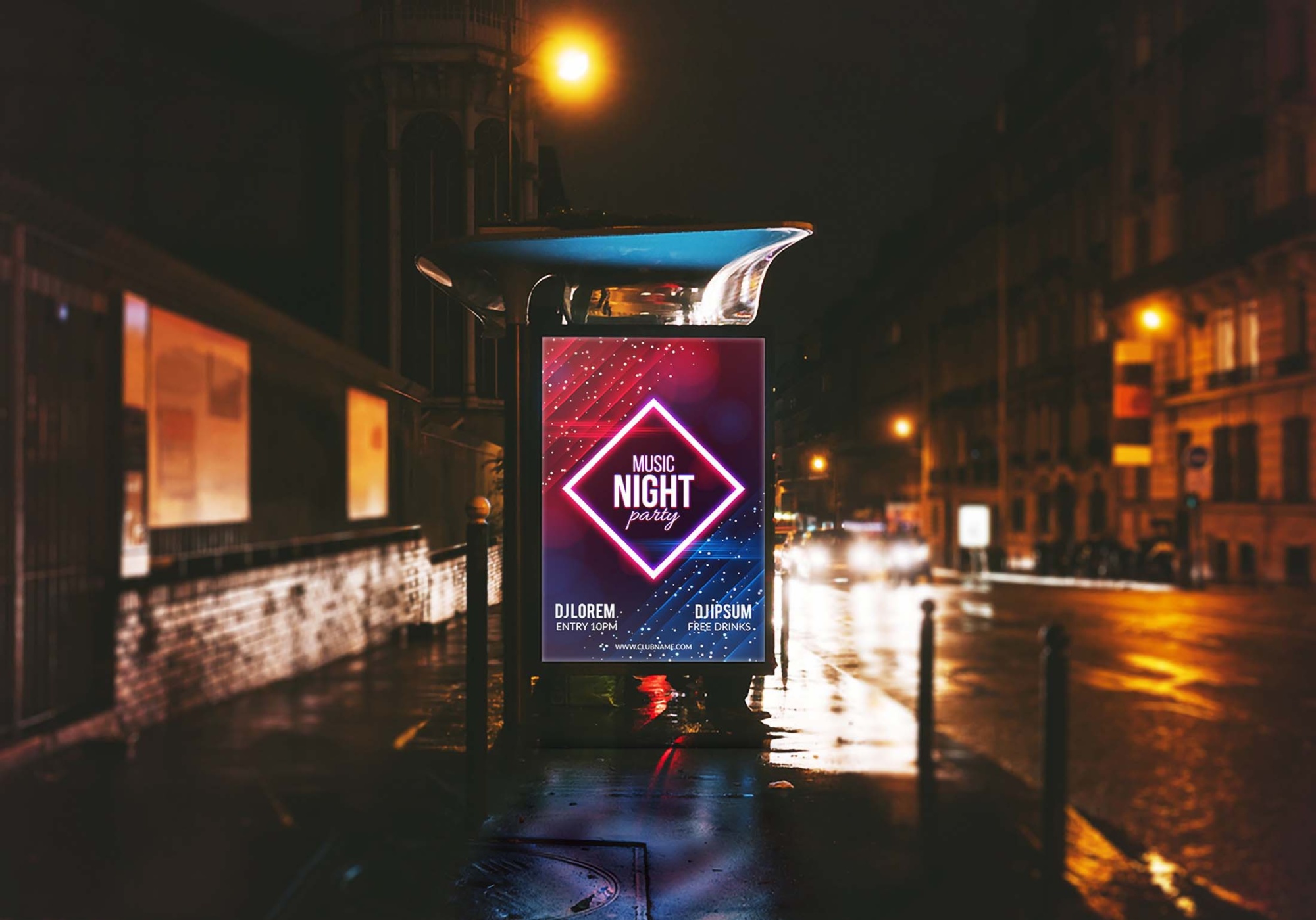 Download Metro Road Poster Mockup Free Metro Road Poster Mockup PSD 5