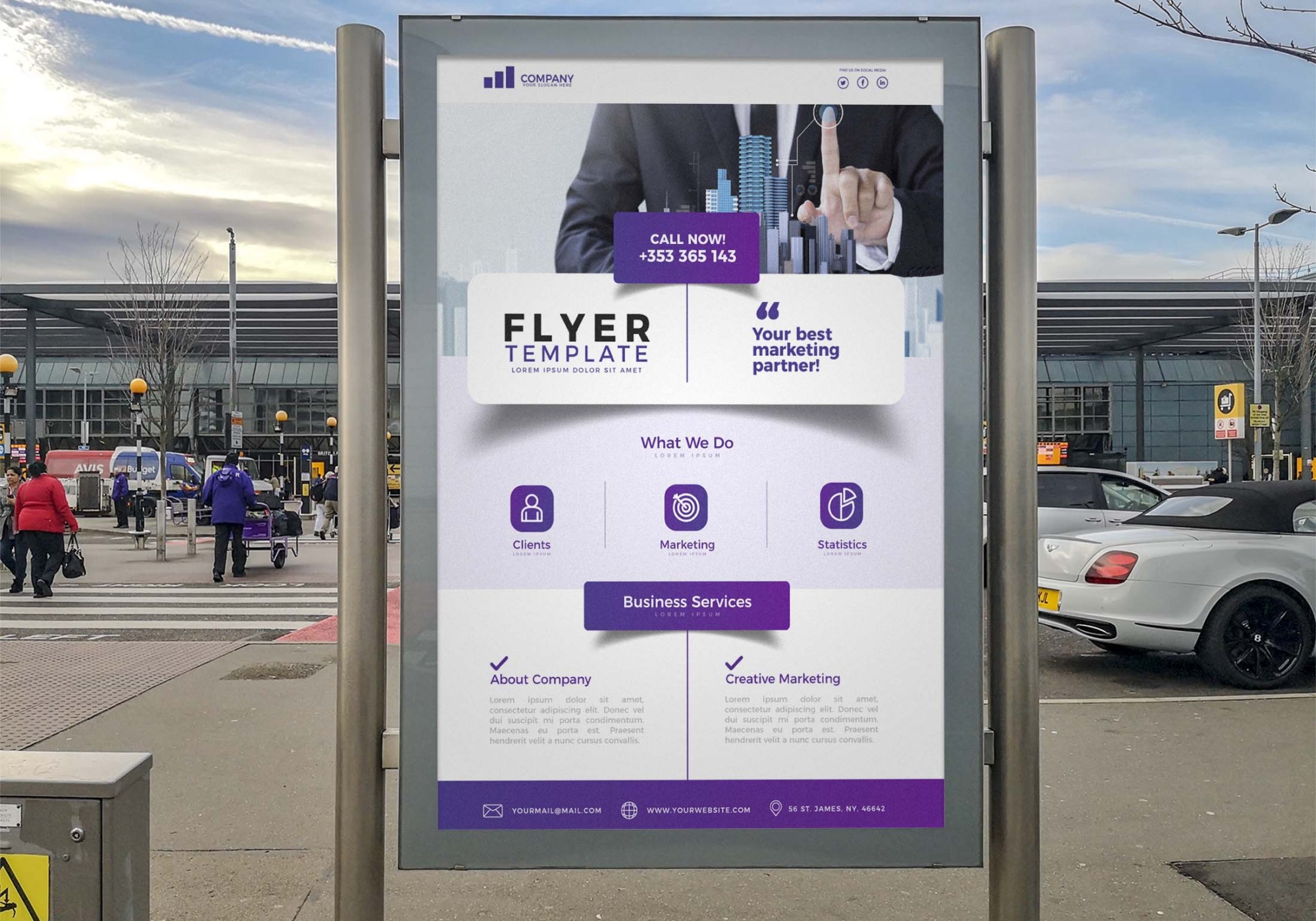 Download Metro Road Poster Mockup Free Metro Road Poster Mockup PSD 6
