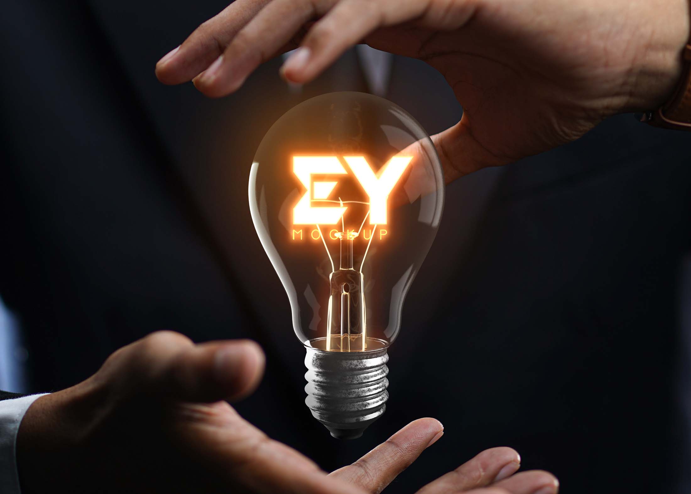 Free Bulb Logo Mockup Download Bulb Logo Mockup 2