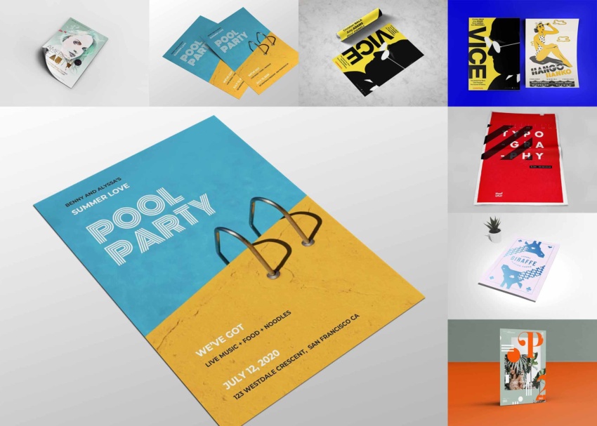 Classic Flyer Mockup (PSD) Classic Flyer Mockup PSD 1