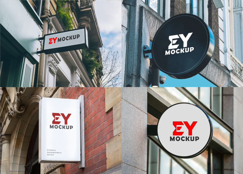 Light Box Sign Mockup (PSD) Light Box Sign Mockup PSD 1 1