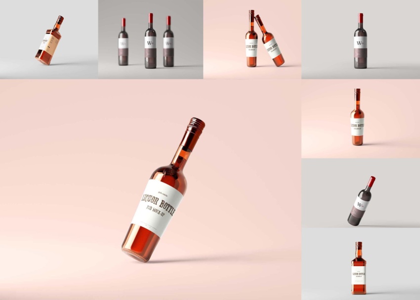 Luxury Wine Bottle Mockup 5 1