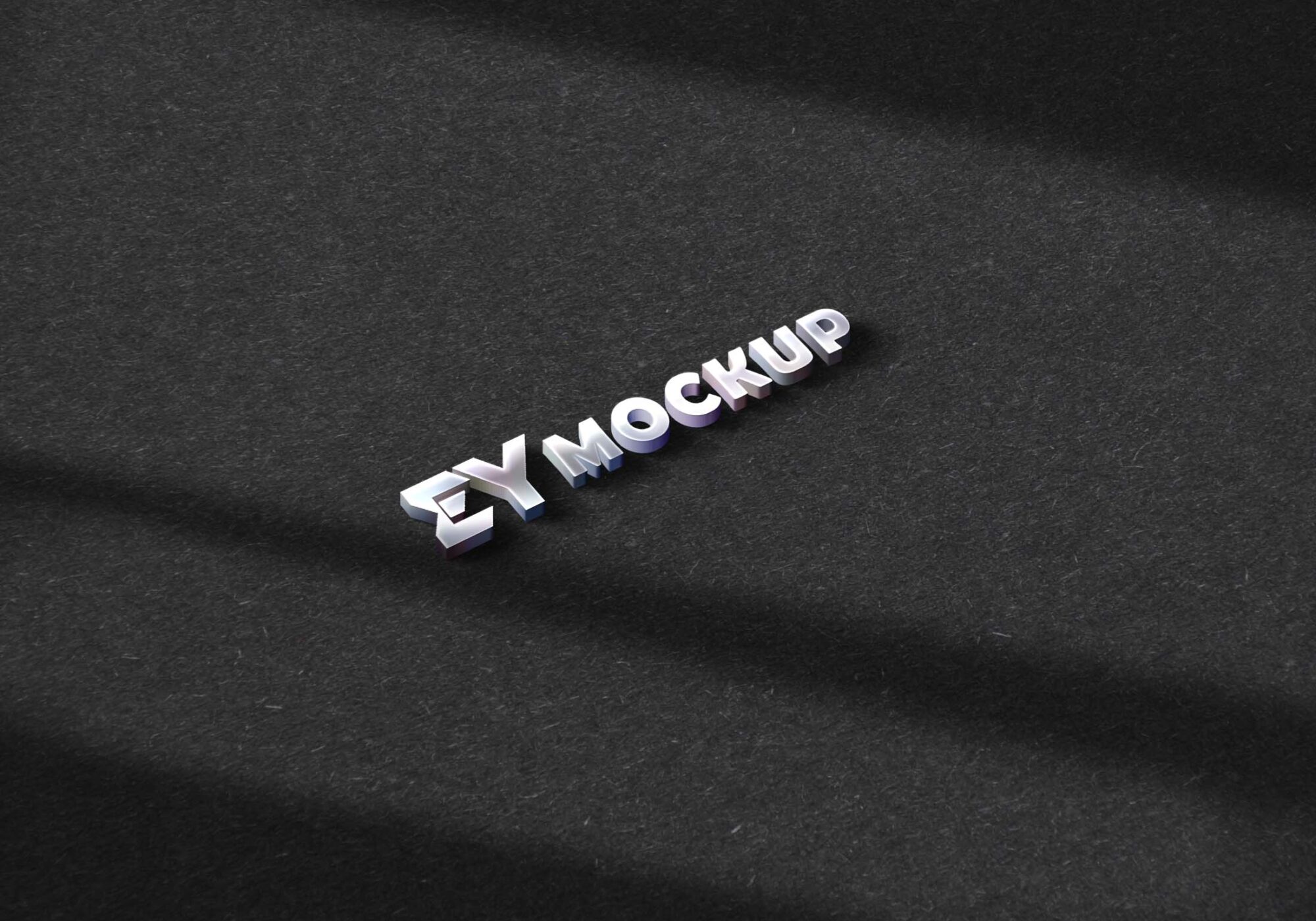 Silver 3D Logo Mockup Silver 3D Logo Mockup 1