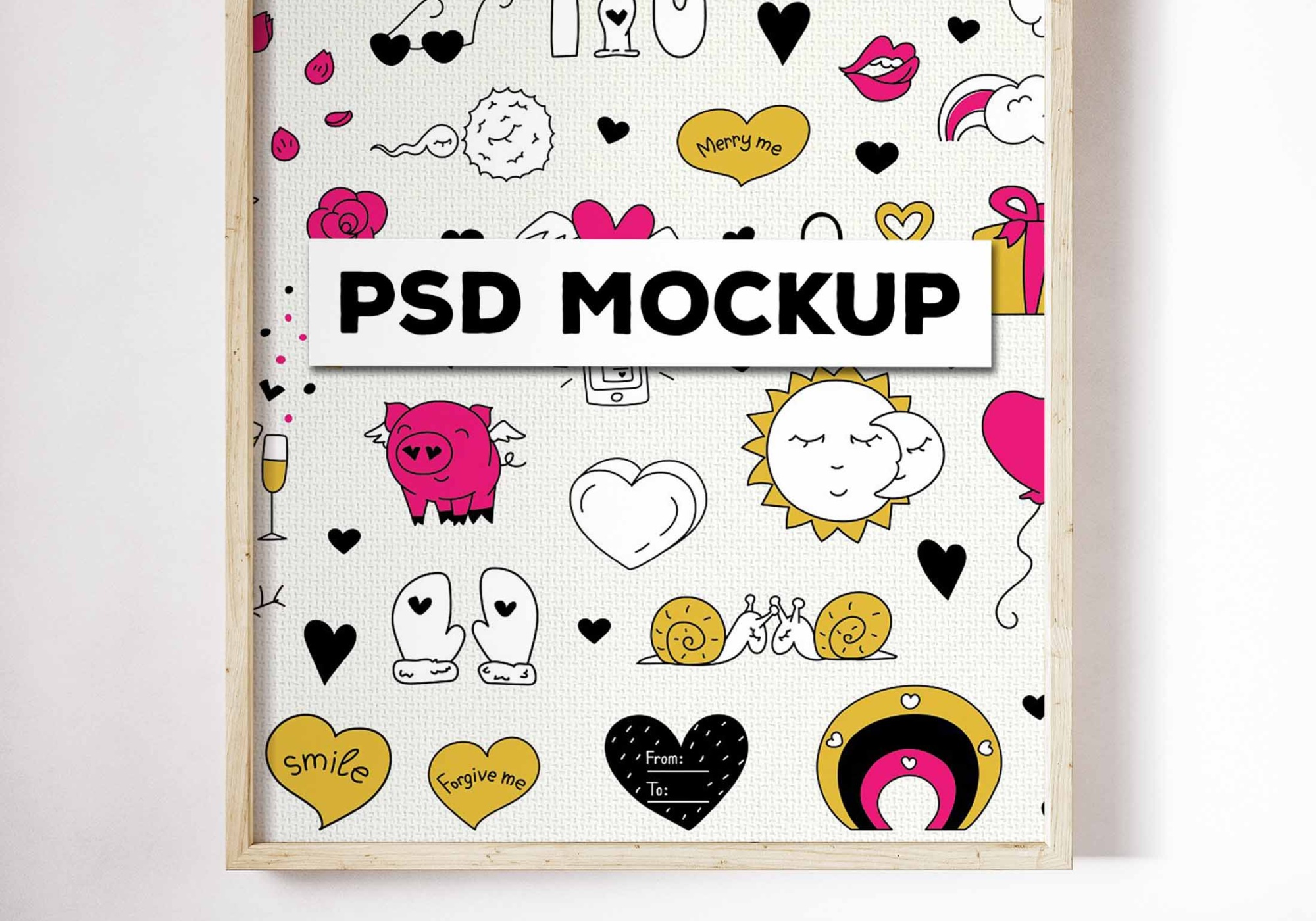 Wall Poster Mockup (PSD) Wall Poster Mockup PSD 8