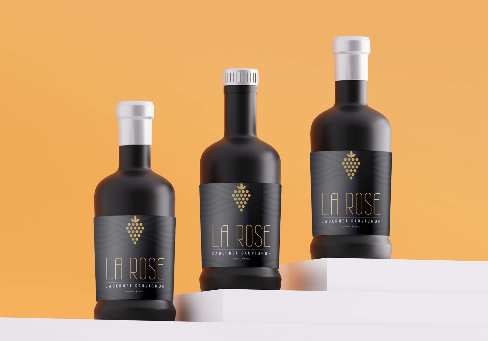 Black Wine Bottle Mockup Black Wine Bottle Mockup 3