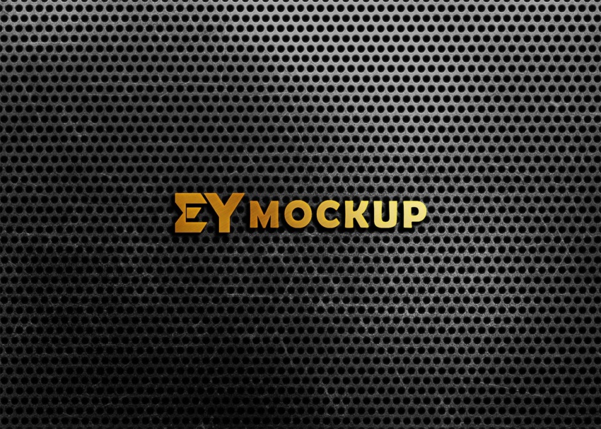 Gold 3D Logo Mockup 1