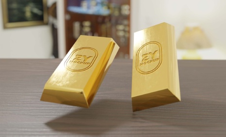 Gold Brick Logo Mockup 1