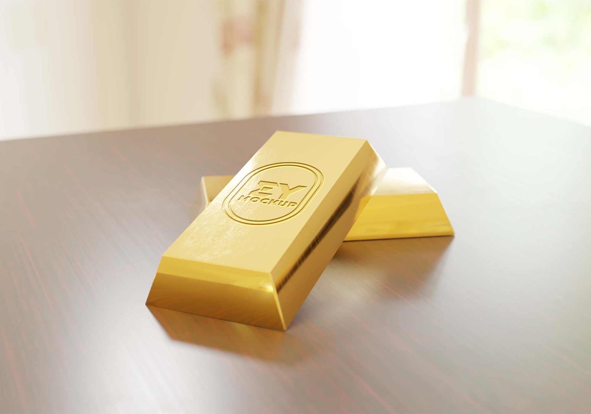 Gold Brick Logo Mockup Gold Brick Logo Mockup 2