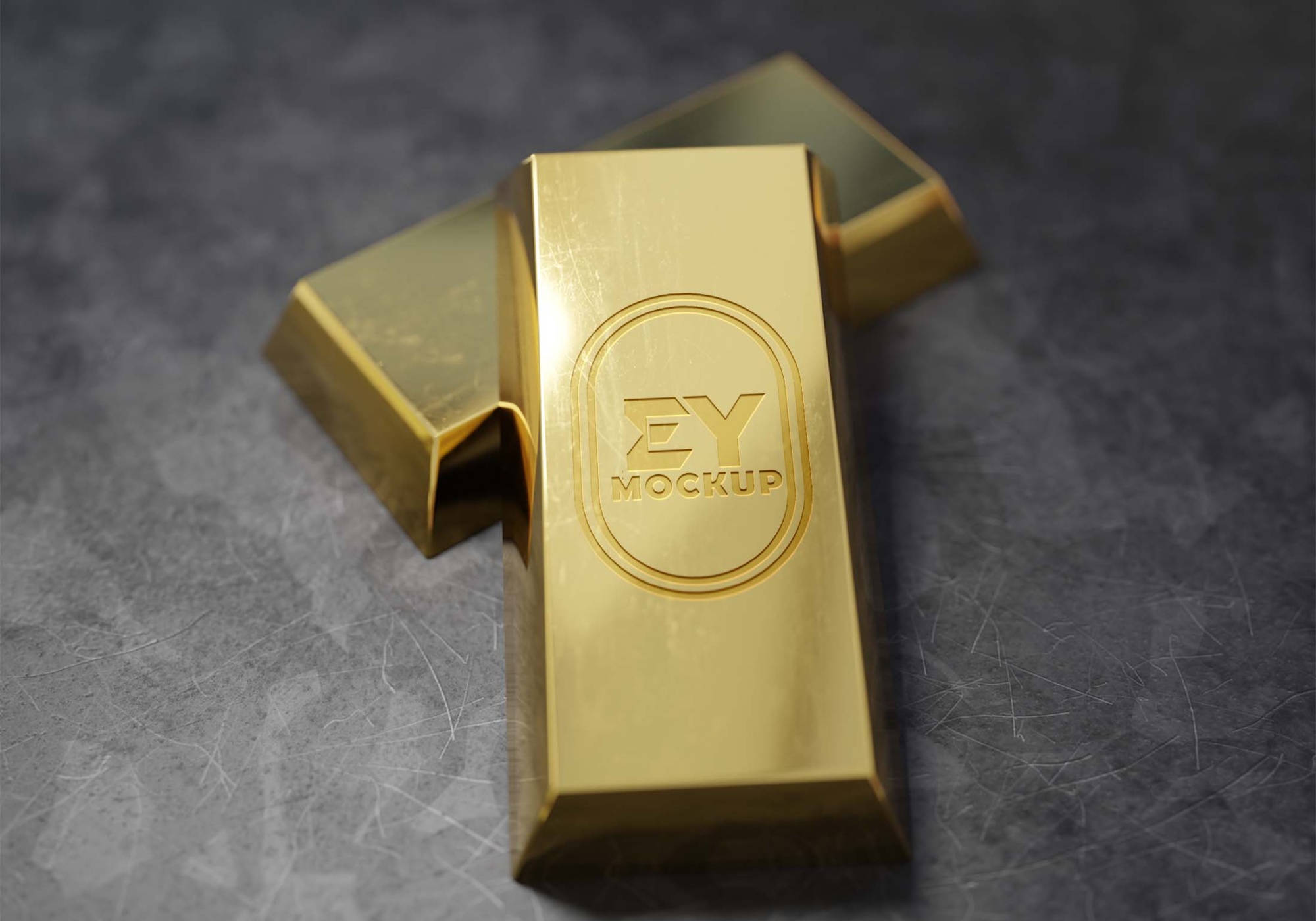 Gold Brick Logo Mockup Gold Brick Logo Mockup 3