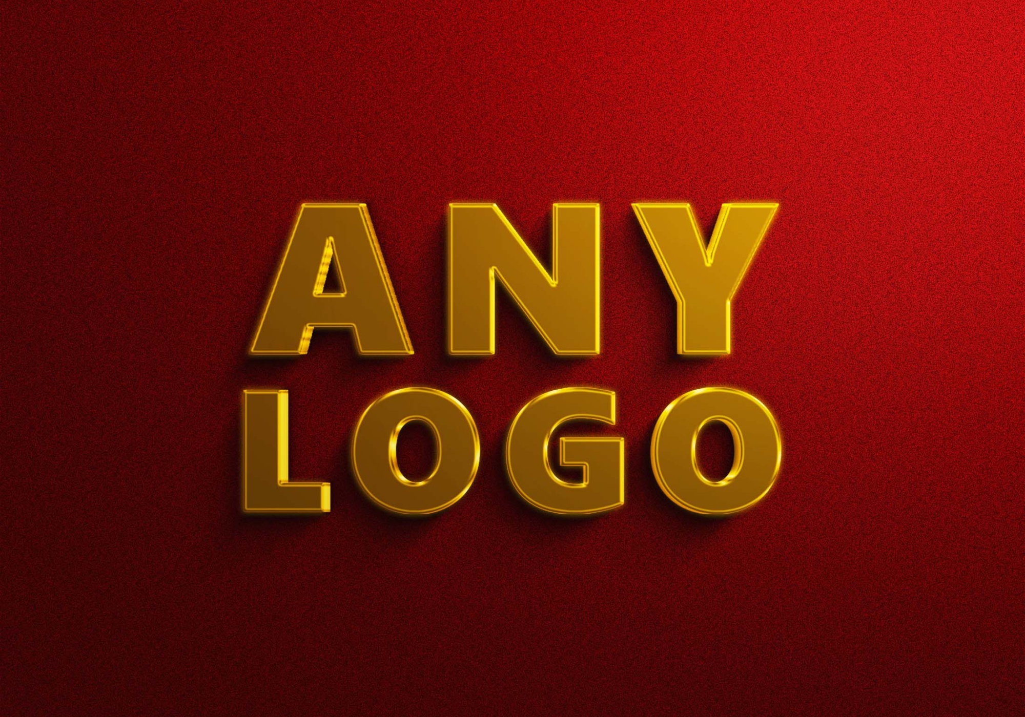 Gold Metal Logo Mockup (PSD) Gold Metal Logo Mockup PSD 2