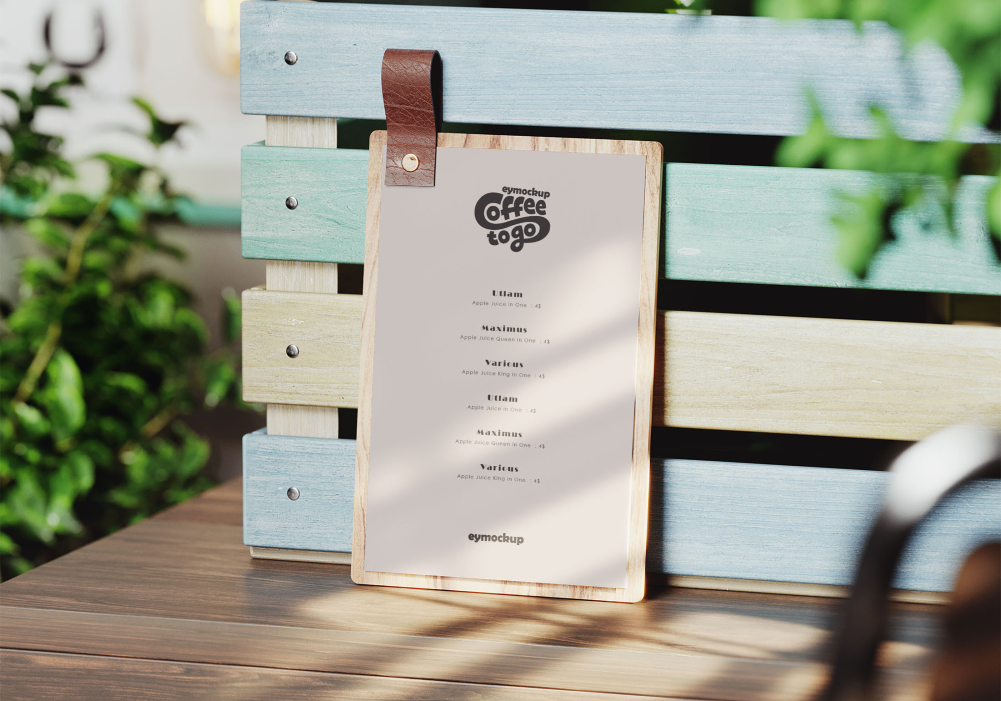 Menu Mockup PSD 3