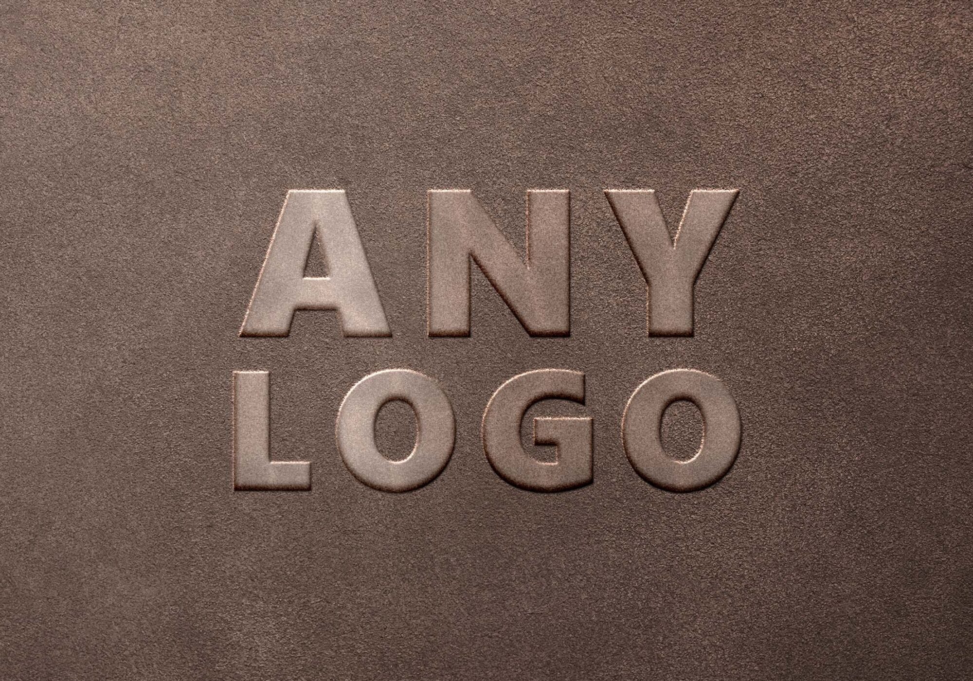 Realistic Leather Embossed Logo Mockup Realistic Lether Embossed Logo Mockup 2