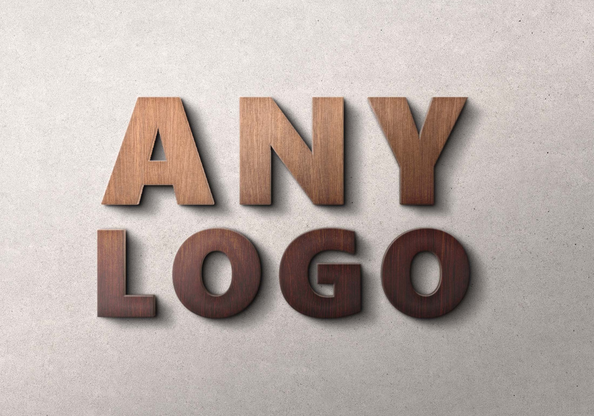 Realistic Wood 3D Logo Mockup Realistic Wood 3D Logo Mockup 3