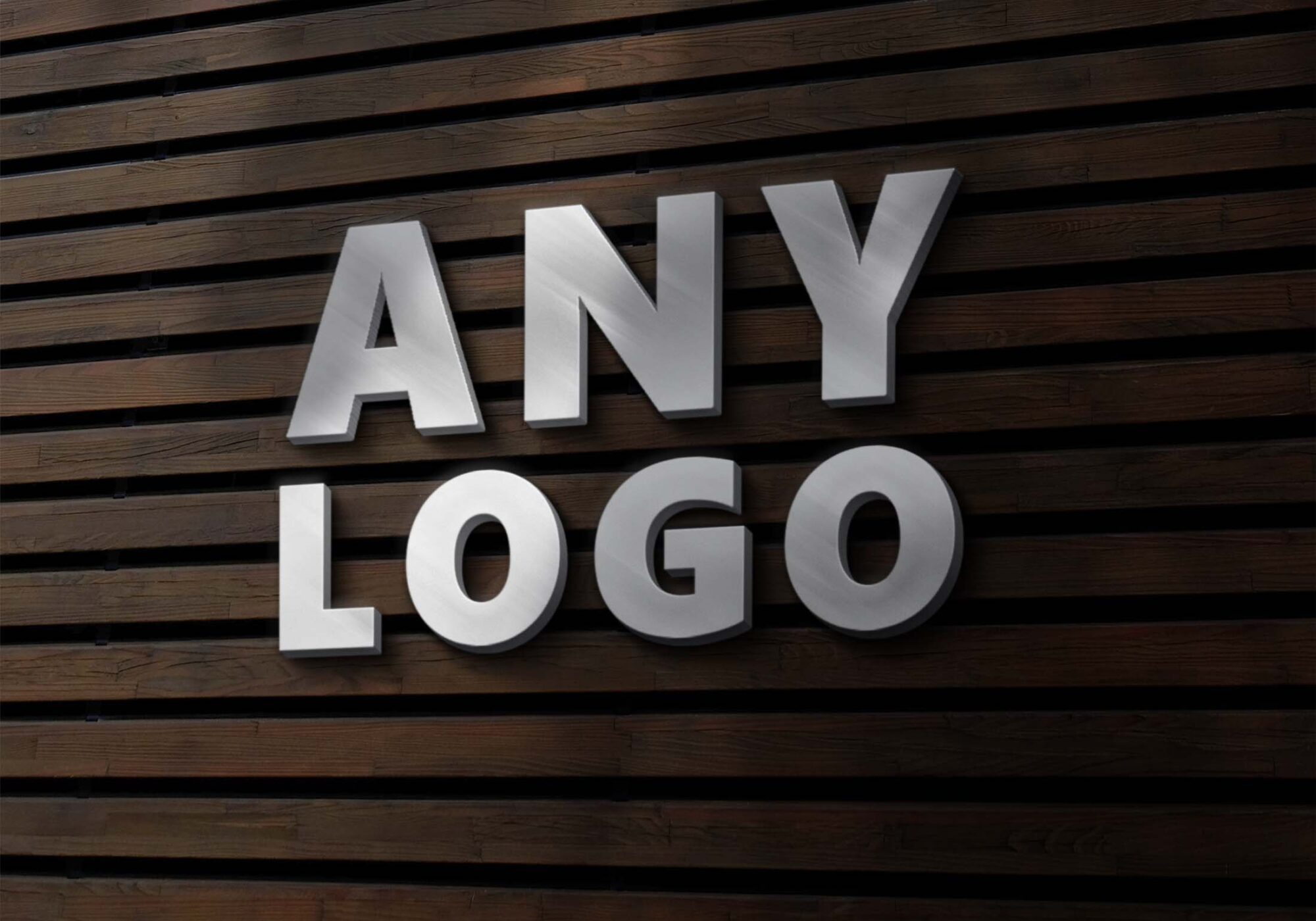 Wood Wall 3D Logo Mockup Wood Wall 3D Logo Mockup 1