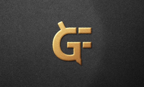 Black Background Golden Logo Mockup 1