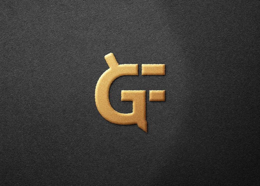 Black Background Golden Logo Mockup Black Background Golden Logo Mockup 1