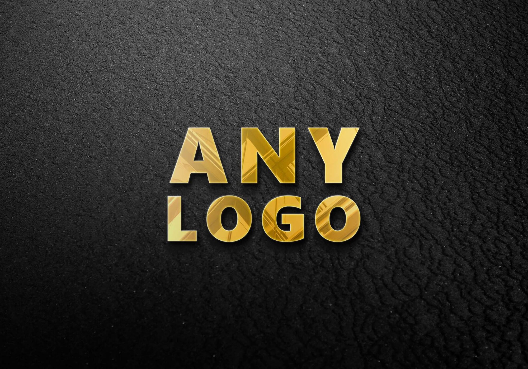Black Gold 3D Logo Mockup Black Gold 3D Logo Mockup 2