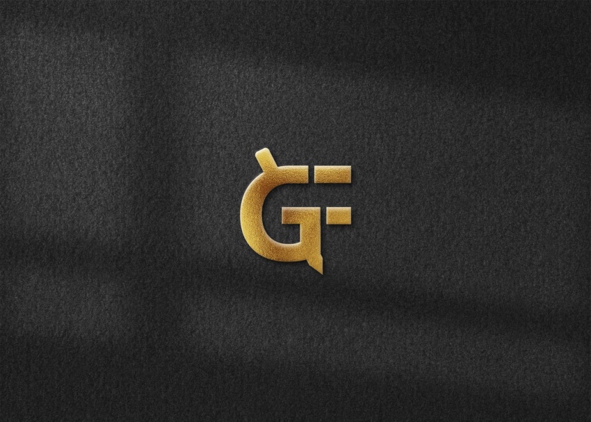 Black Paper Golden Foil Logo Mockup Black Paper Golden Foil Logo Mockup 1
