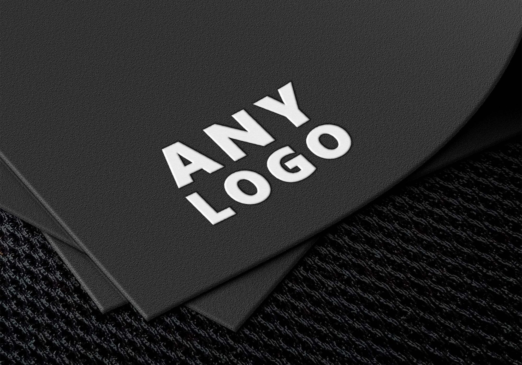 Black Rubber Sheet Logo Mockup 1
