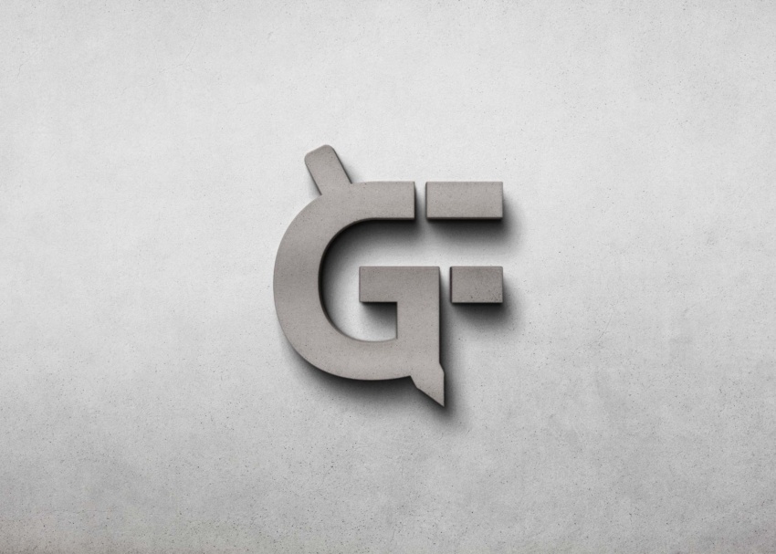 Cement Effect 3D Wall Logo Mockup Cement Effect 3D Wall Logo Mockup 2