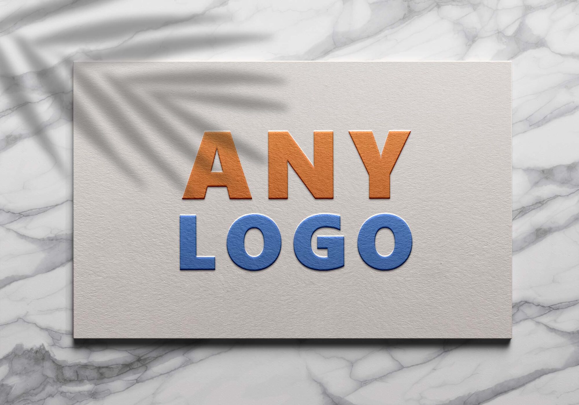 Embossed Logo Mockup on paper sheet 2