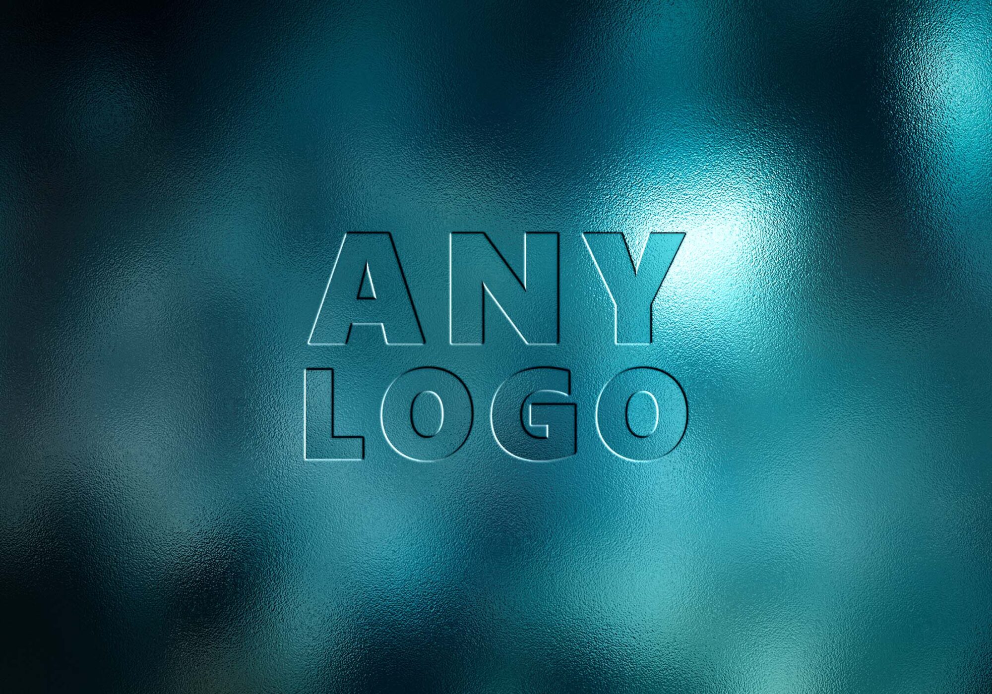 Frosted Wall Pressed Logo Mockup Frosted Wall Pressed Logo Mockup 2