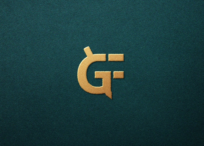Golden Embossed Logo Mockup 1