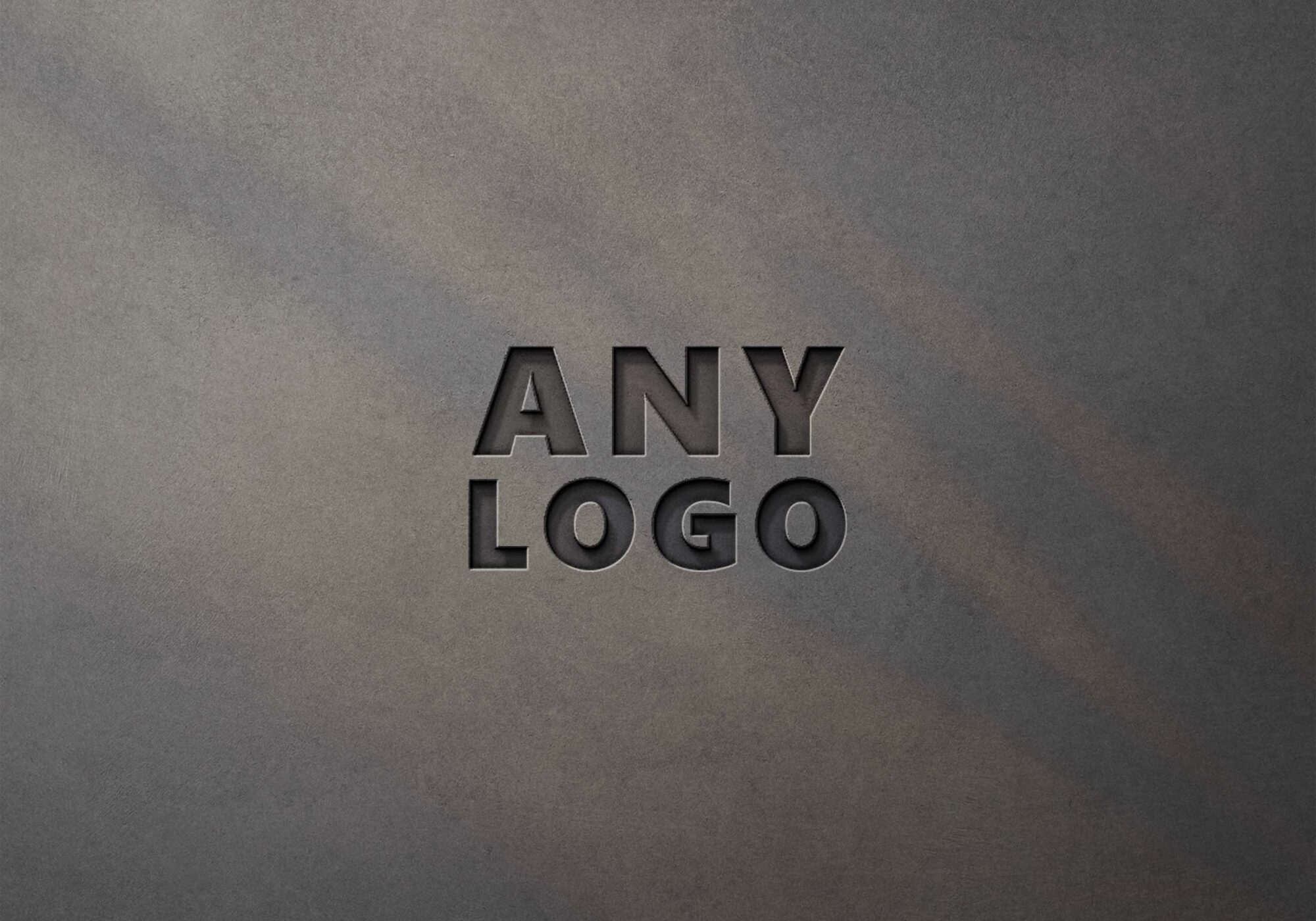 Wall Pressed Logo Mockup 2