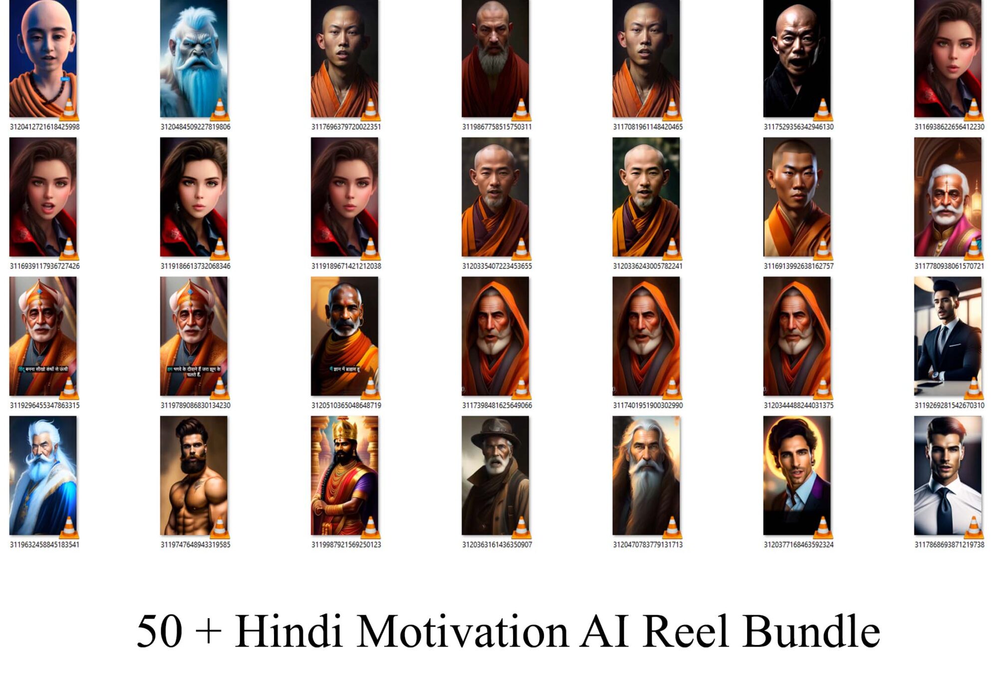 50 + Hindi Motivation AI Reel Bundle 50 Hindi Motivation AI Reel Bundle 1