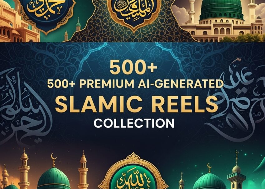 500+ Premium AI-Generated Islamic Reels Collection Islamic calligraphy reels