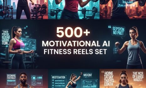 500+ Motivational AI Fitness Reels Set AI fitness reels