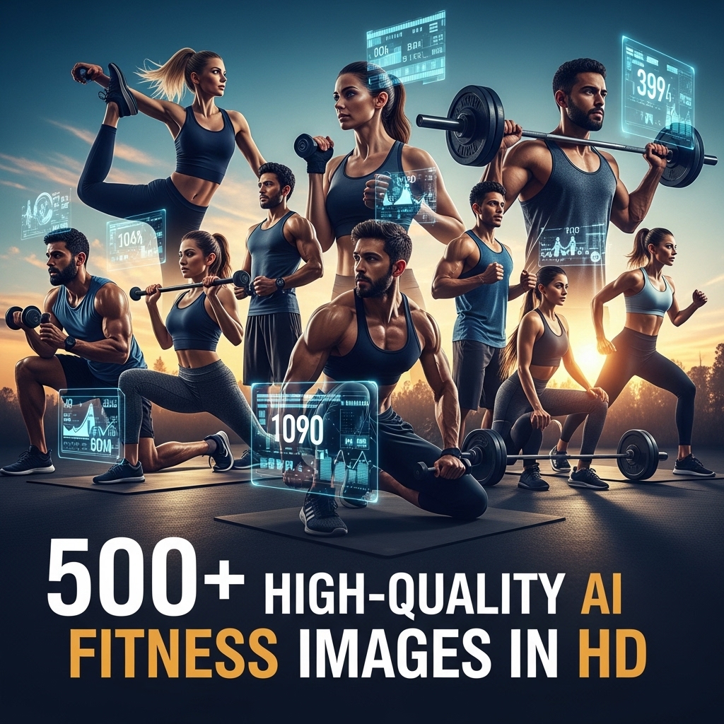 500+ High-Quality AI Fitness Images in HD AI fitness images
