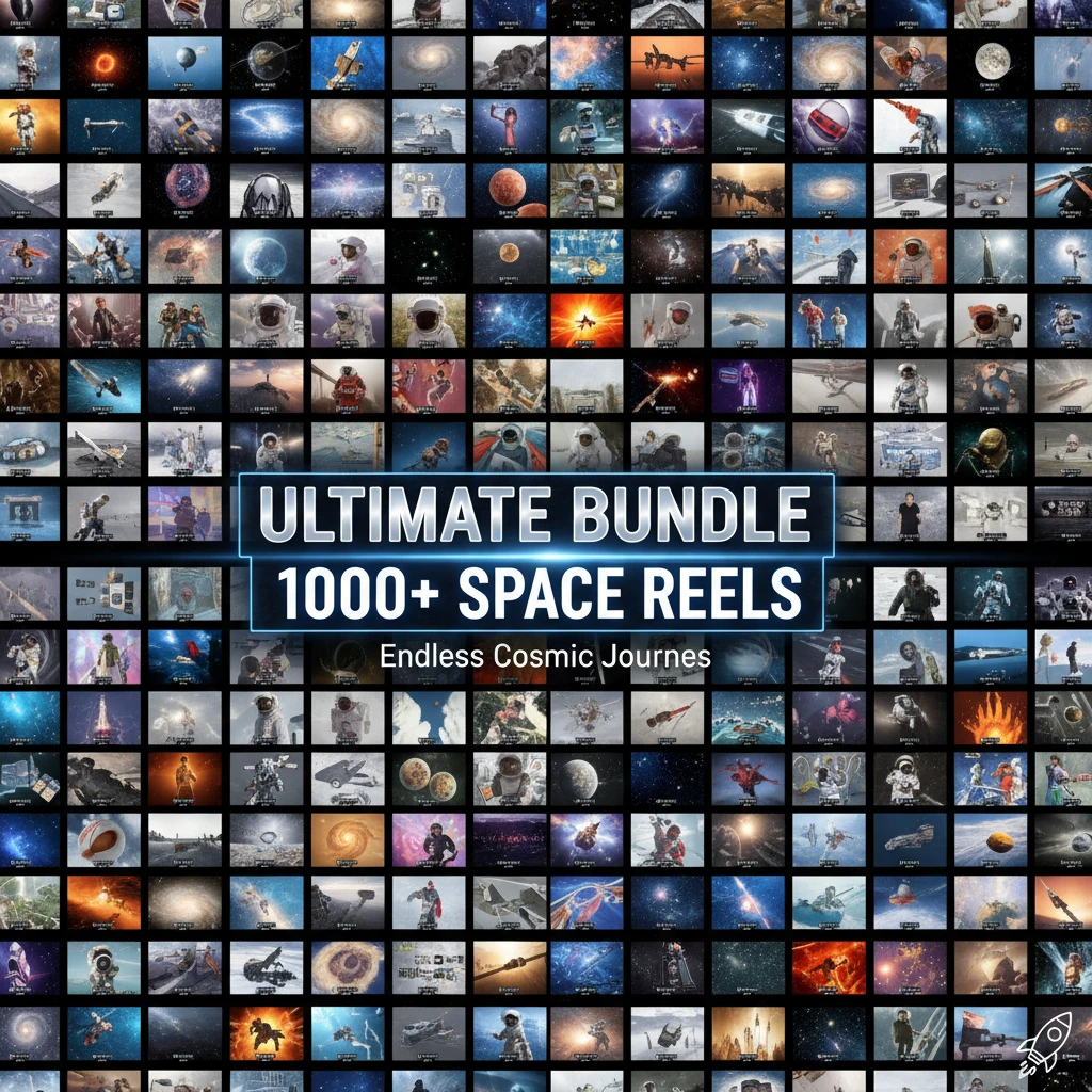 Ultimate Bundle of 1000+ Space Reels galaxy reels