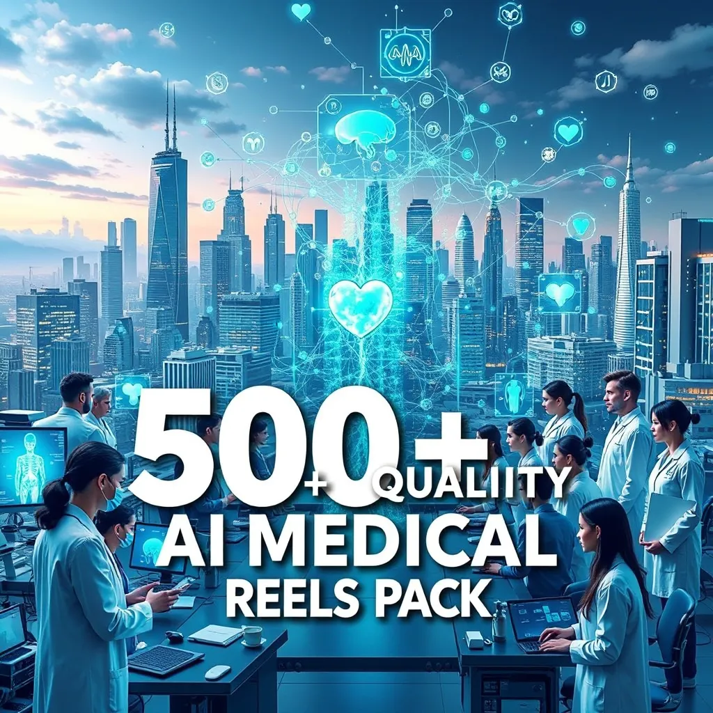 500+ High-Quality AI Medical Reels Pack healthcare AI reels