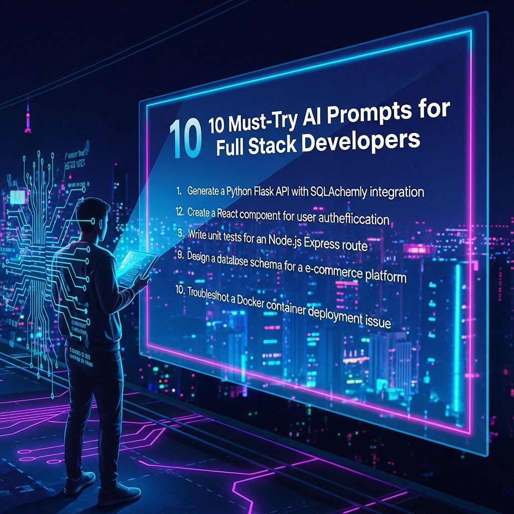 10 Essential AI Prompts for Full Stack Developers ai prompts full stack developers