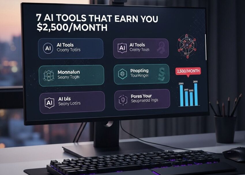 7 AI Tools to Earn $2,500 Monthly ai tools earn 2500 monthly