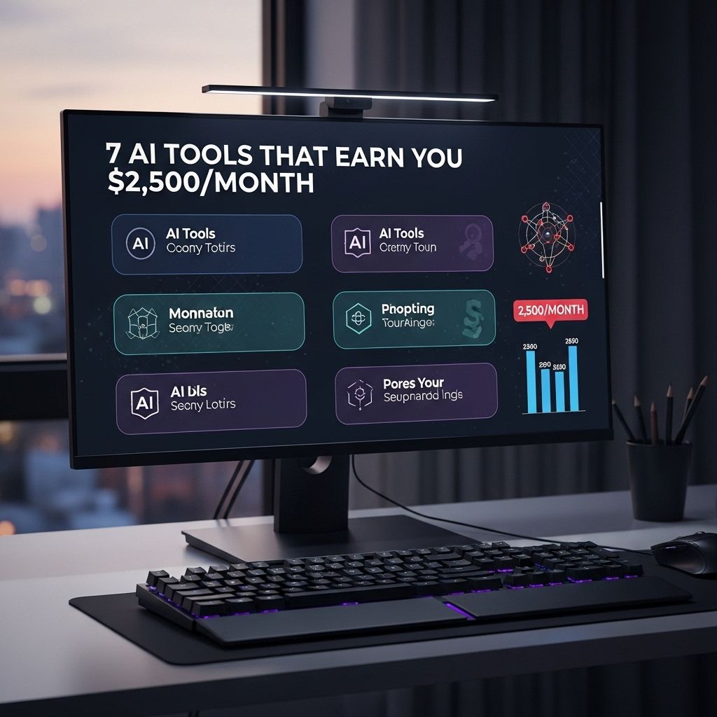 7 AI Tools to Earn $2,500 Monthly ai tools earn 2500 monthly