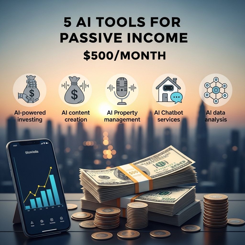 5 AI Tools to Earn $500/Month in Passive Income ai tools passive income