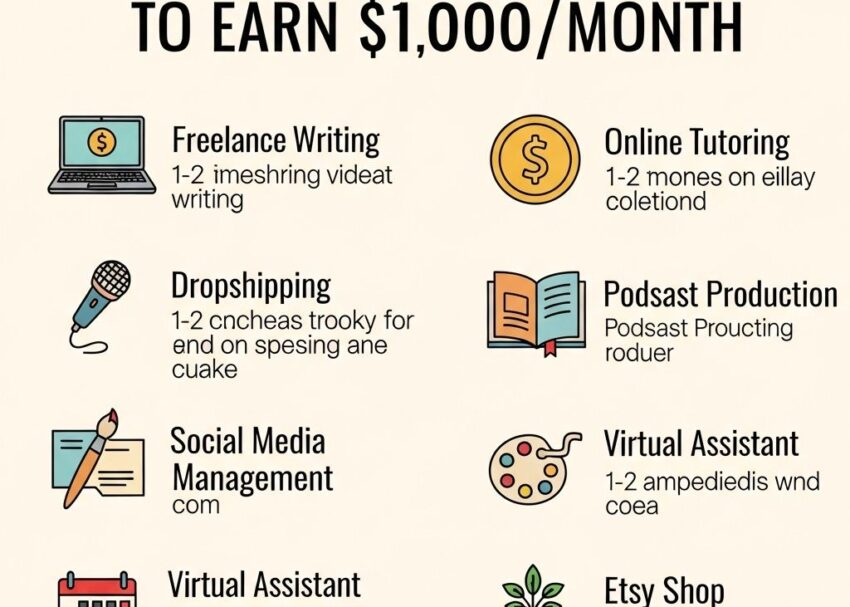 7 Low Investment Ideas to Earn $1,000/Month low investment ideas earn 1000 month