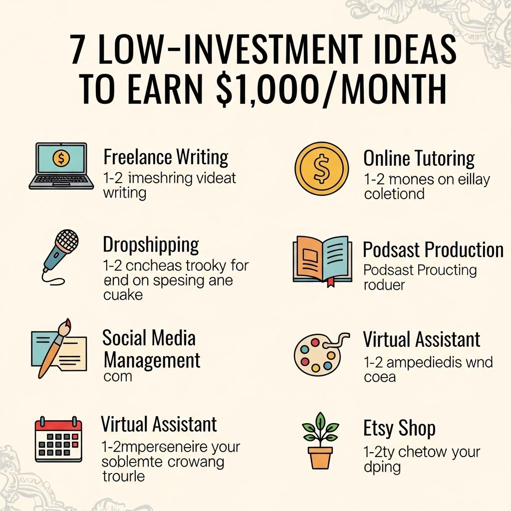 7 Low Investment Ideas to Earn $1,000/Month low investment ideas earn 1000 month