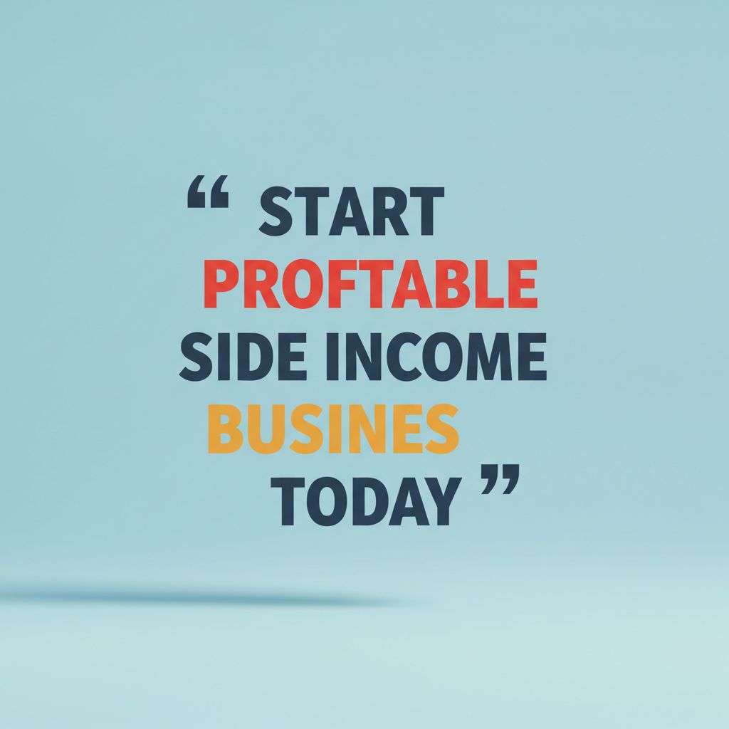 Start a Profitable Side Income Business Today start profitable side income business