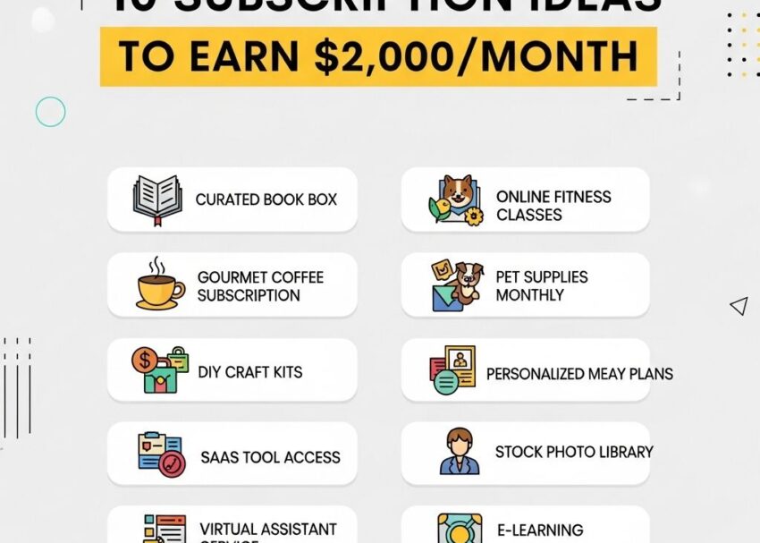 10 Subscription Ideas to Earn $2,000/Month subscription ideas earn 2000 month
