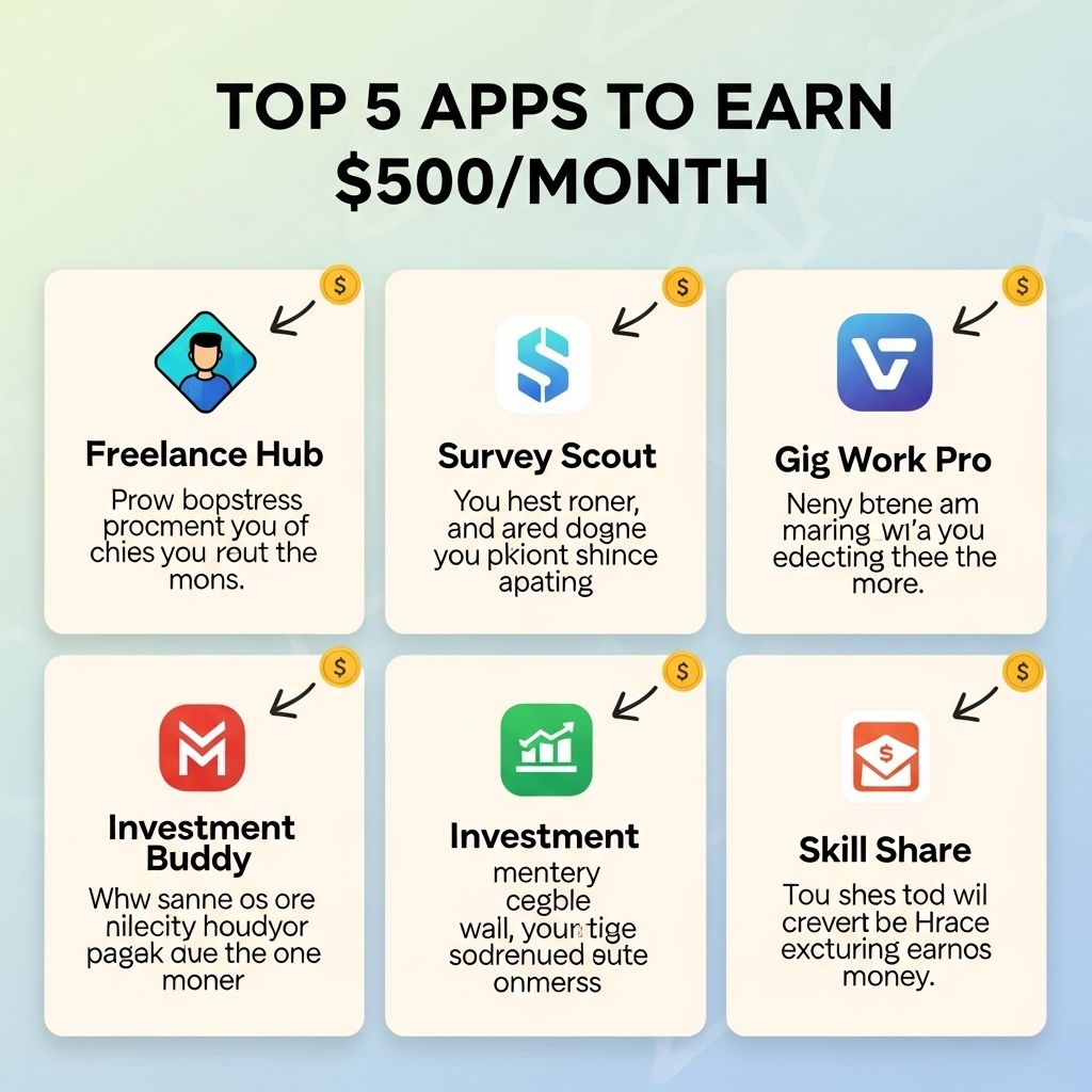 top 5 apps earn 500