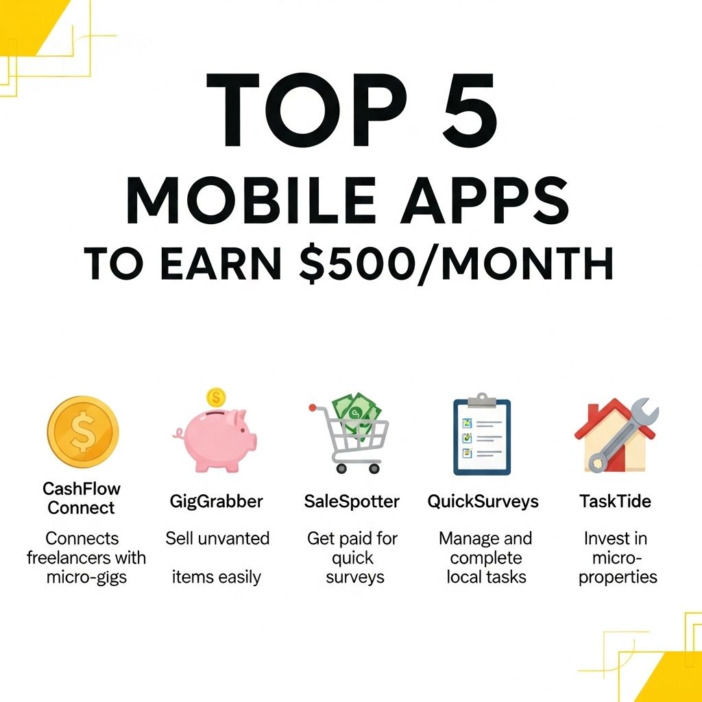 Top 5 Mobile Apps to Earn $500 a Month top 5 mobile apps earn 500