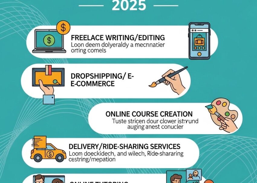 top 5 side hustles 2025