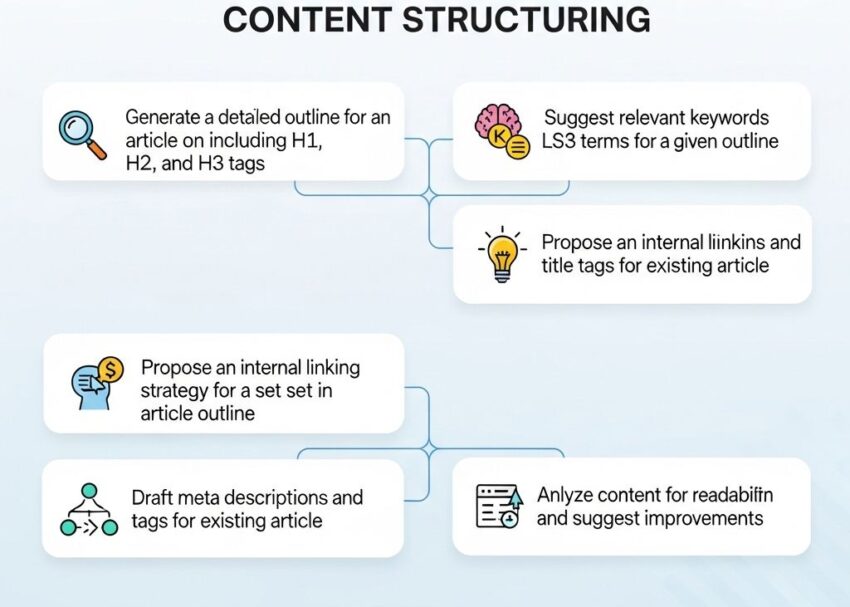 Top AI Prompts for Structuring SEO Content top ai prompts seo content