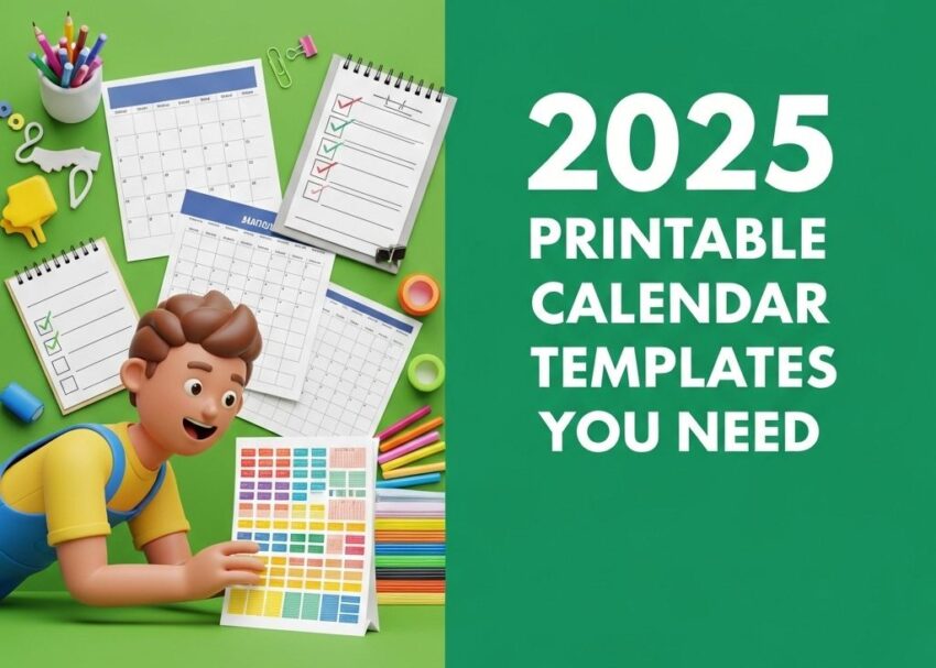 2025 printable calendar templates