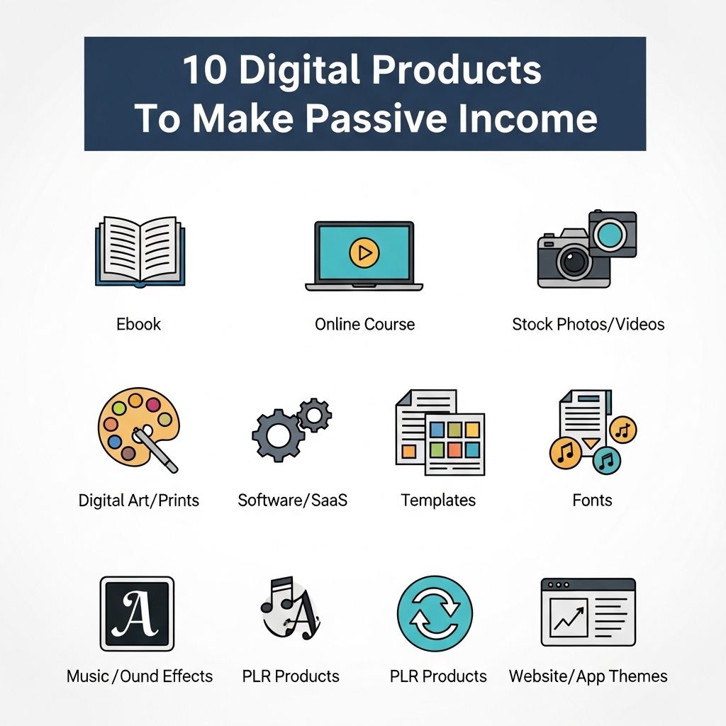 10 Digital Products for Passive Income Success digital products passive income