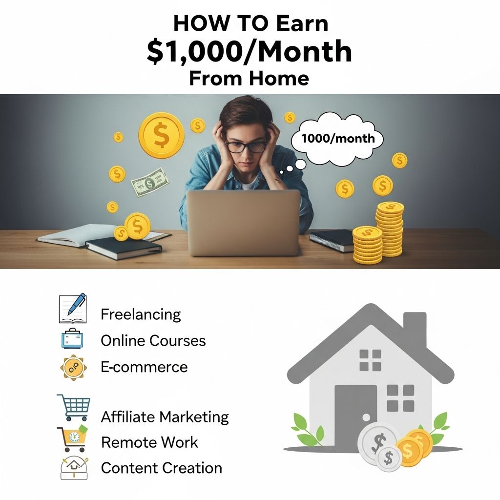 Earn $1,000/Month From Home: A Step-by-Step Guide earn 1000 month home