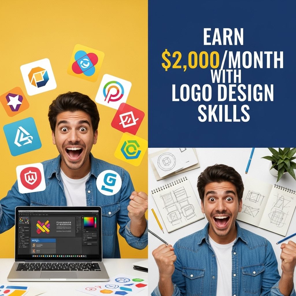 earn 2000 month logo design